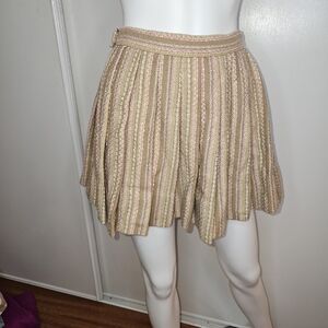 Vintage 60s Multicolor Skirt Pleated School Girl Skirt Size Small